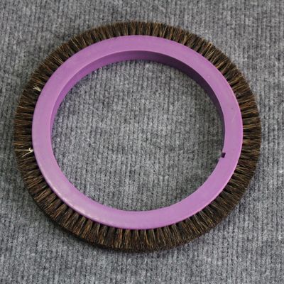 주문 Artos Stenter 기계 부품 브러시 휠 보라색 플라스틱 몸 혼합 강모 돼지 머리 마무리 기계 부품 온라인 제조