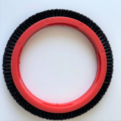 주문 섬유 세팅 기계 예비품 스텐터 기계 부품 브러시 휠 178mm 외경 검은 돼지 털 online manufacture