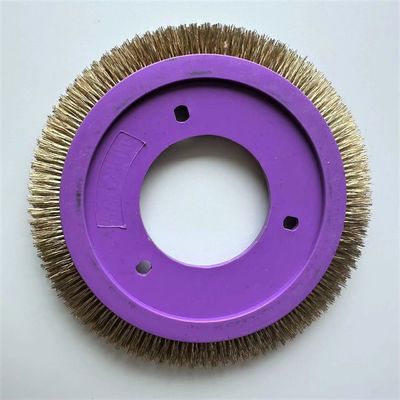 주문 섬유 마감 LK 스텐터 브러시 휠 보라색 플라스틱 소재 구리 황동 브러시 머리카락 online manufacture